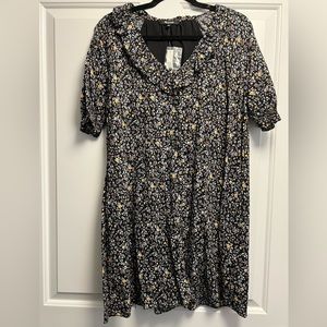 NWT! Madewell ruffle button-front trapeze dress in folkmagic floral